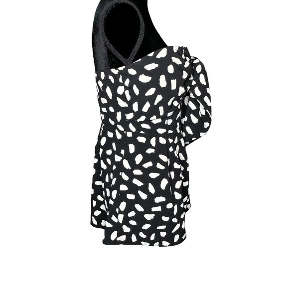 The Impeccable Pig Romper Womens Size Large Strapless Black Cream - Picture 5 of 14